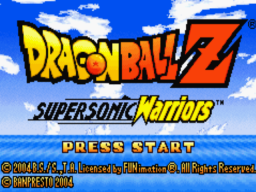 Dragon Ball Z - Supersonic Warriors Title Screen